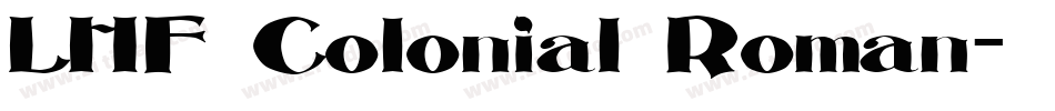 LHF Colonial Roman字体转换